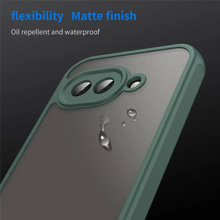 For Google Pixel 9a Phone Case Drop Proof Airbags Frosted Translucent PC + TPU Back Cover