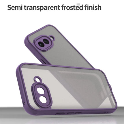 For Google Pixel 9a Phone Case Drop Proof Airbags Frosted Translucent PC + TPU Back Cover