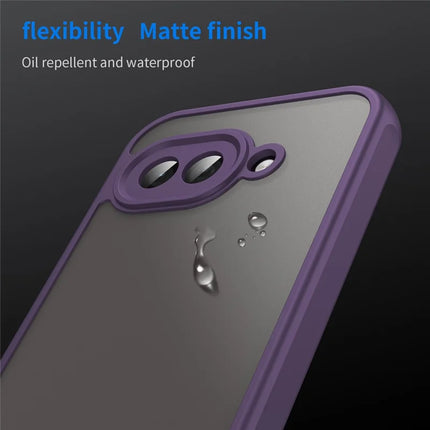 For Google Pixel 9a Phone Case Drop Proof Airbags Frosted Translucent PC + TPU Back Cover