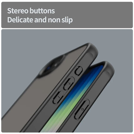 For iPhone 16e Case Drop Proof Airbags Frosted Translucent PC + TPU Phone Back Cover