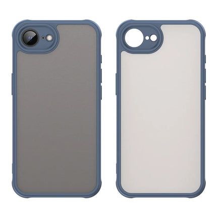 For iPhone 16e Case Drop Proof Airbags Frosted Translucent PC + TPU Phone Back Cover