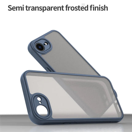 For iPhone 16e Case Drop Proof Airbags Frosted Translucent PC + TPU Phone Back Cover