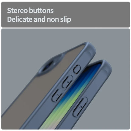 For iPhone 16e Case Drop Proof Airbags Frosted Translucent PC + TPU Phone Back Cover