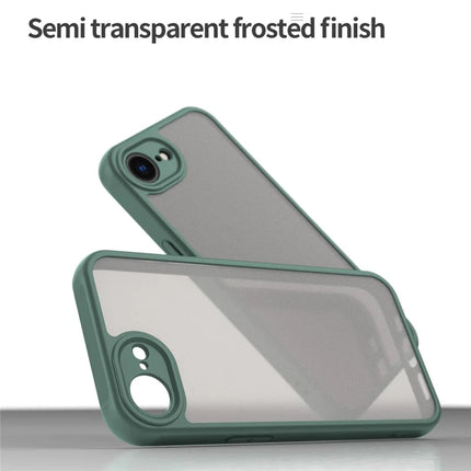 For iPhone 16e Case Drop Proof Airbags Frosted Translucent PC + TPU Phone Back Cover