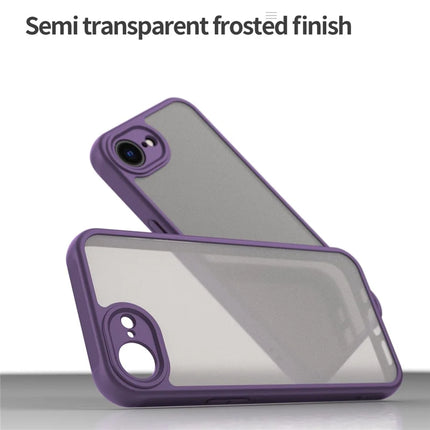 For iPhone 16e Case Drop Proof Airbags Frosted Translucent PC + TPU Phone Back Cover
