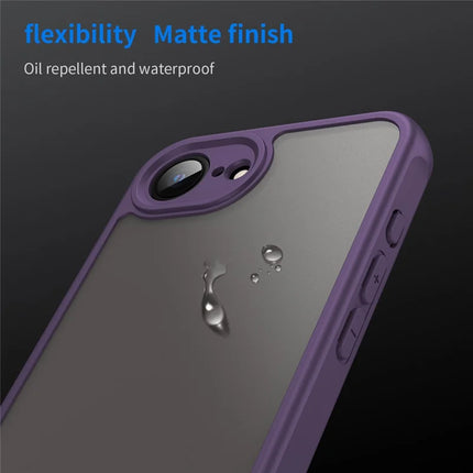 For iPhone 16e Case Drop Proof Airbags Frosted Translucent PC + TPU Phone Back Cover