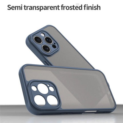 For iPhone 16 Pro Phone Case Drop Proof Airbags Frosted Translucent PC + TPU Back Cover