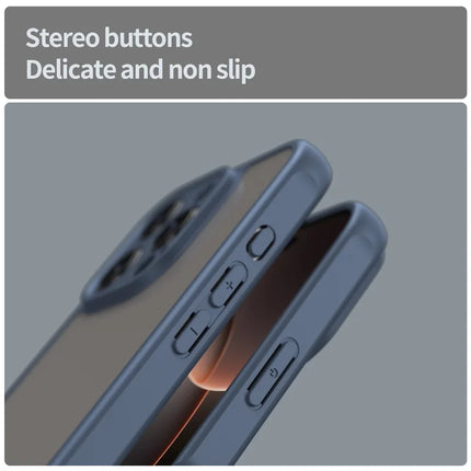 For iPhone 16 Pro Phone Case Drop Proof Airbags Frosted Translucent PC + TPU Back Cover