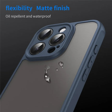 For iPhone 16 Pro Phone Case Drop Proof Airbags Frosted Translucent PC + TPU Back Cover