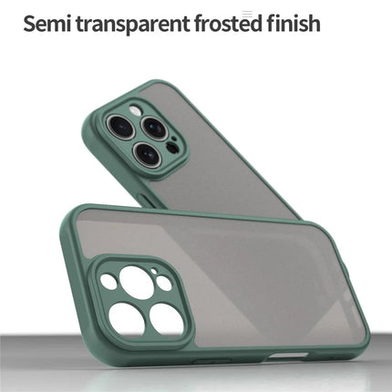 For iPhone 16 Pro Phone Case Drop Proof Airbags Frosted Translucent PC + TPU Back Cover
