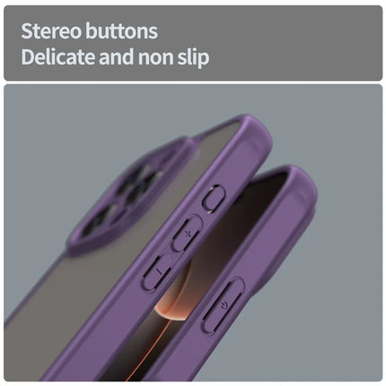 For iPhone 16 Pro Phone Case Drop Proof Airbags Frosted Translucent PC + TPU Back Cover