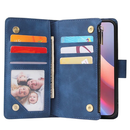 For iPhone 16e Case Zipper Wallet Multiple Card Slots Leather Phone Cover
