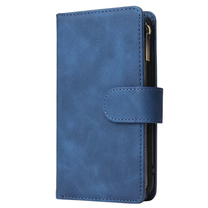 For iPhone 16e Case Zipper Wallet Multiple Card Slots Leather Phone Cover