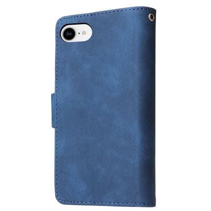 For iPhone 16e Case Zipper Wallet Multiple Card Slots Leather Phone Cover