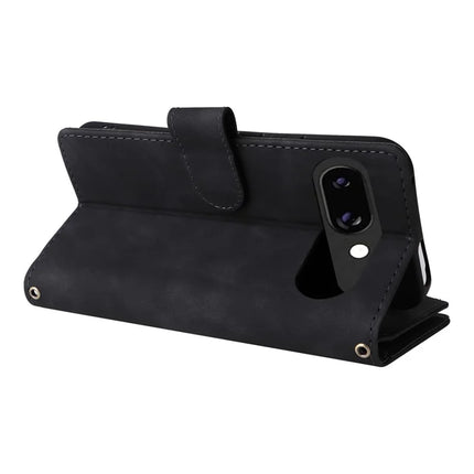 For Google Pixel 9a Case Zipper Wallet Multiple Card Slots Leather Phone Cover