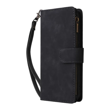 For Google Pixel 9a Case Zipper Wallet Multiple Card Slots Leather Phone Cover