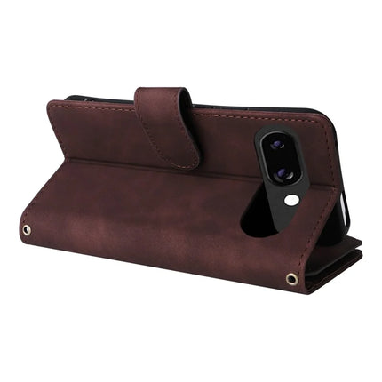 For Google Pixel 9a Case Zipper Wallet Multiple Card Slots Leather Phone Cover