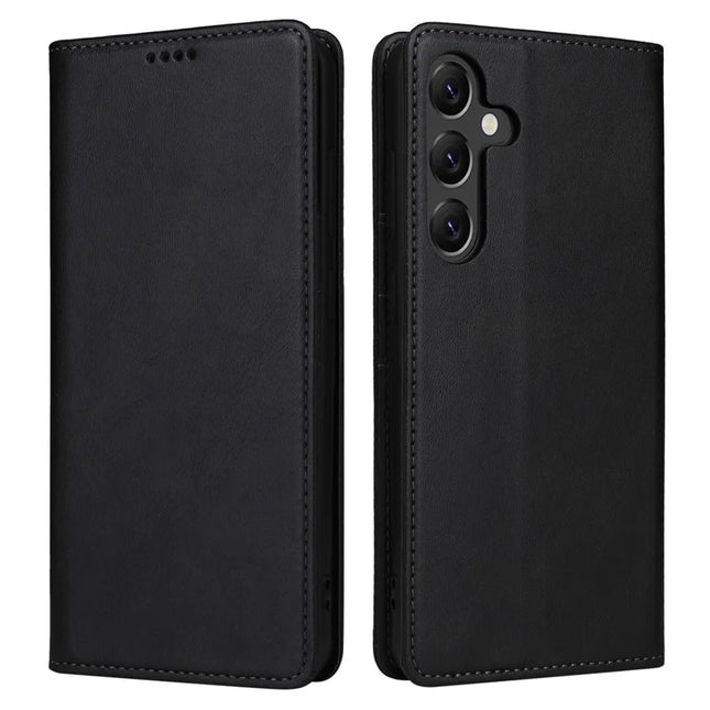 For Samsung Galaxy A26 5G Case RFID Blocking PU Leather Phone Wallet Cover - Black