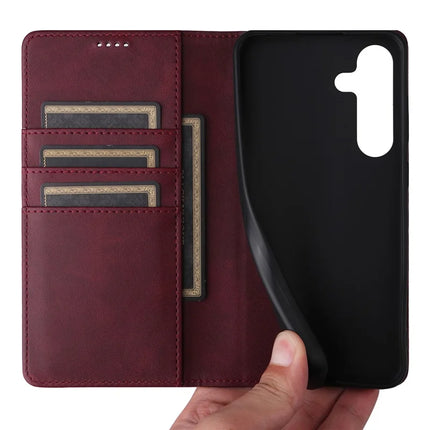 For Samsung Galaxy A56 5G Case RFID Blocking PU Leather Phone Wallet Cover