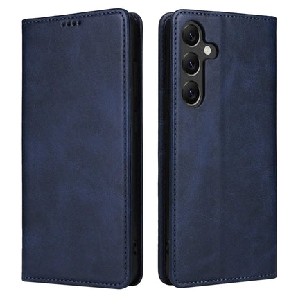 For Samsung Galaxy A56 5G Case RFID Blocking PU Leather Phone Wallet Cover - Blue