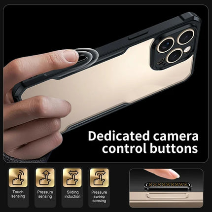 XUNDD For iPhone 16 Pro Case with Camera Touch Control Button TPU + PC Back Cover