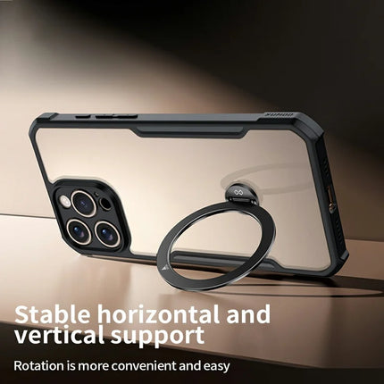 XUNDD For iPhone 16 Pro Max Case 360 Degree Magnetic Rotating Kickstand Shockproof Phone Cover