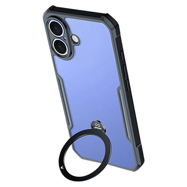 XUNDD For iPhone 16 Plus Case 360 Degree Magnetic Rotating Kickstand Shockproof Phone Cover