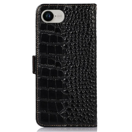 For iPhone 16e Case RFID Blocking Wallet Flip Genuine Cow Leather Phone Cover