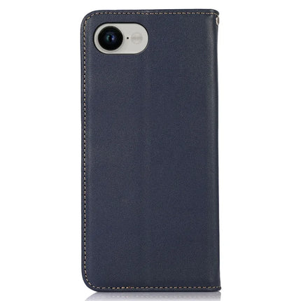 KHAZNEH For iPhone 16e Case Wallet Genuine Cow Leather Phone Cover Nappa Texture
