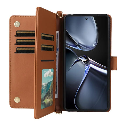 For Asus Zenfone 12 Ultra 5G Case with Shoulder Strap Wallet Leather Phone Cover