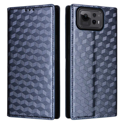 For Asus Zenfone 12 Ultra 5G Case Wallet Rhombus Imprinted Leather Phone Cover - Blue