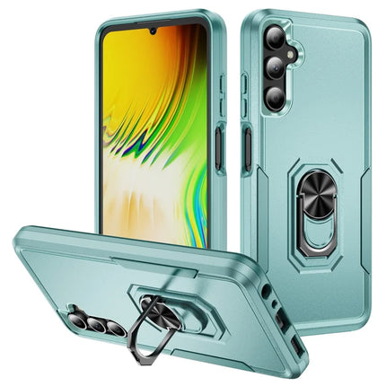 For Samsung Galaxy A05s 4G Case Military Grade Ring Kickstand PC+TPU Phone Cover - Green
