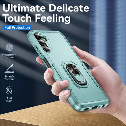 For Samsung Galaxy A05s 4G Case Military Grade Ring Kickstand PC+TPU Phone Cover