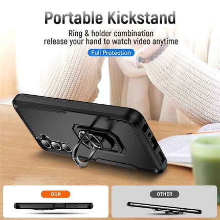 For Samsung Galaxy A06s Case Military Grade Ring Kickstand PC + TPU Phone Cover
