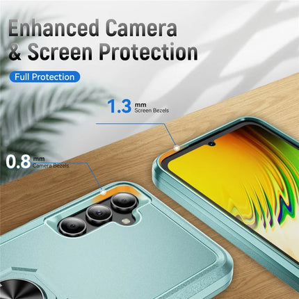 For Samsung Galaxy A06s Case Military Grade Ring Kickstand PC + TPU Phone Cover