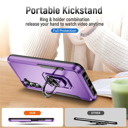 For Samsung Galaxy A06s Case Military Grade Ring Kickstand PC + TPU Phone Cover