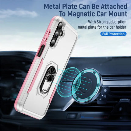 For Samsung Galaxy A15 5G / A15 4G Case Military Grade Ring Kickstand PC+TPU Phone Cover
