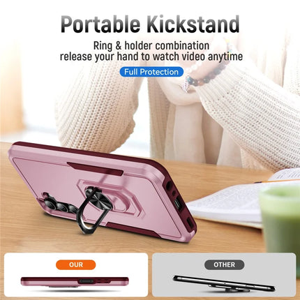 For Samsung Galaxy A15 5G / A15 4G Case Military Grade Ring Kickstand PC+TPU Phone Cover