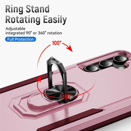 For Samsung Galaxy A15 5G / A15 4G Case Military Grade Ring Kickstand PC+TPU Phone Cover
