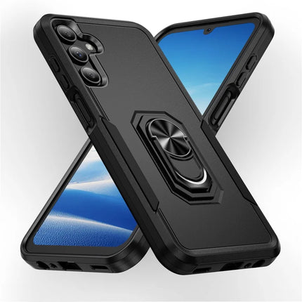 For Samsung Galaxy A15 5G / A15 4G Case Military Grade Ring Kickstand PC+TPU Phone Cover
