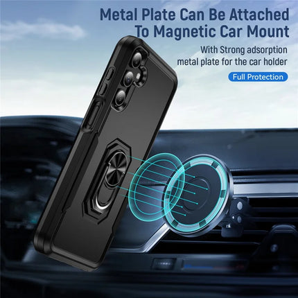 For Samsung Galaxy A15 5G / A15 4G Case Military Grade Ring Kickstand PC+TPU Phone Cover
