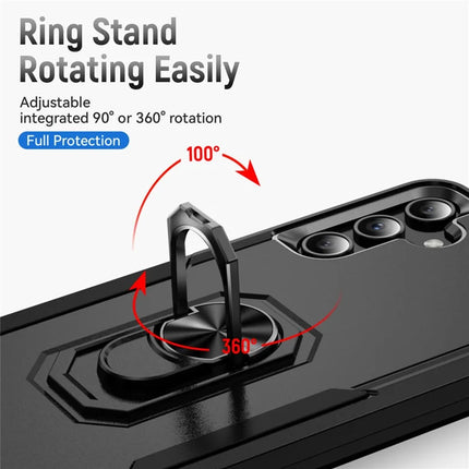 For Samsung Galaxy A15 5G / A15 4G Case Military Grade Ring Kickstand PC+TPU Phone Cover
