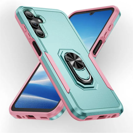 For Samsung Galaxy A15 5G / A15 4G Case Military Grade Ring Kickstand PC+TPU Phone Cover