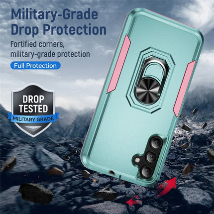 For Samsung Galaxy A15 5G / A15 4G Case Military Grade Ring Kickstand PC+TPU Phone Cover
