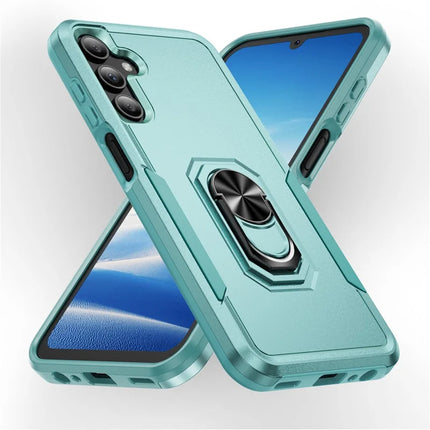 For Samsung Galaxy A15 5G / A15 4G Case Military Grade Ring Kickstand PC+TPU Phone Cover