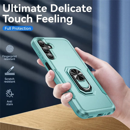 For Samsung Galaxy A15 5G / A15 4G Case Military Grade Ring Kickstand PC+TPU Phone Cover