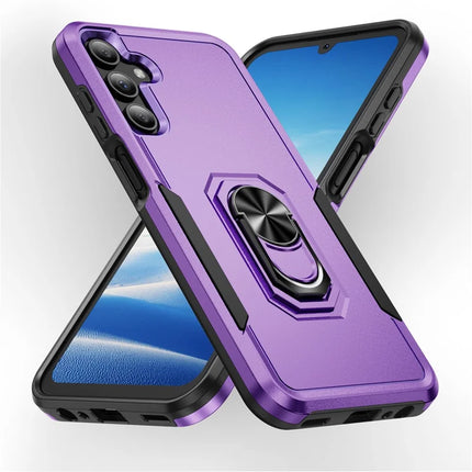 For Samsung Galaxy A15 5G / A15 4G Case Military Grade Ring Kickstand PC+TPU Phone Cover