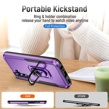 For Samsung Galaxy A15 5G / A15 4G Case Military Grade Ring Kickstand PC+TPU Phone Cover