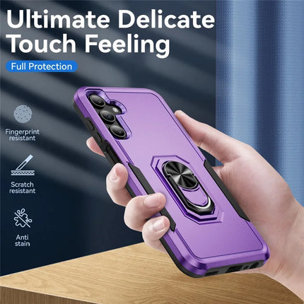 For Samsung Galaxy A15 5G / A15 4G Case Military Grade Ring Kickstand PC+TPU Phone Cover