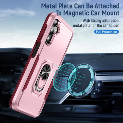 For Samsung Galaxy A25 5G (Global) (161.0 x 76.5 x 8.3mm) Case Military Grade Ring Kickstand PC+TPU Phone Cover